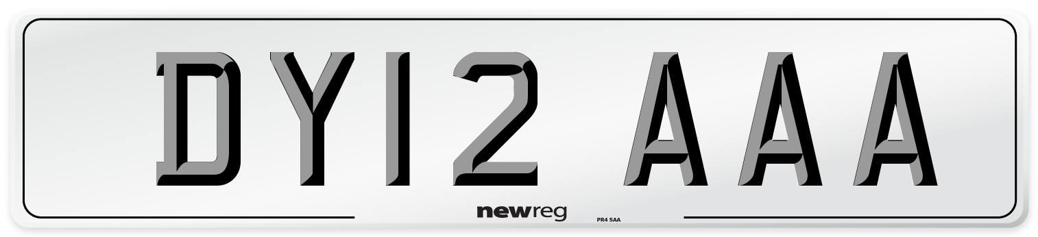 DY12 AAA Number Plate from New Reg